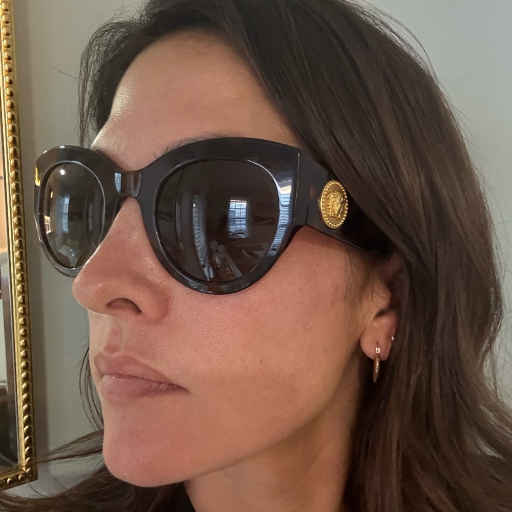 Versace Sunglasses with brown Frame and Gold Accent